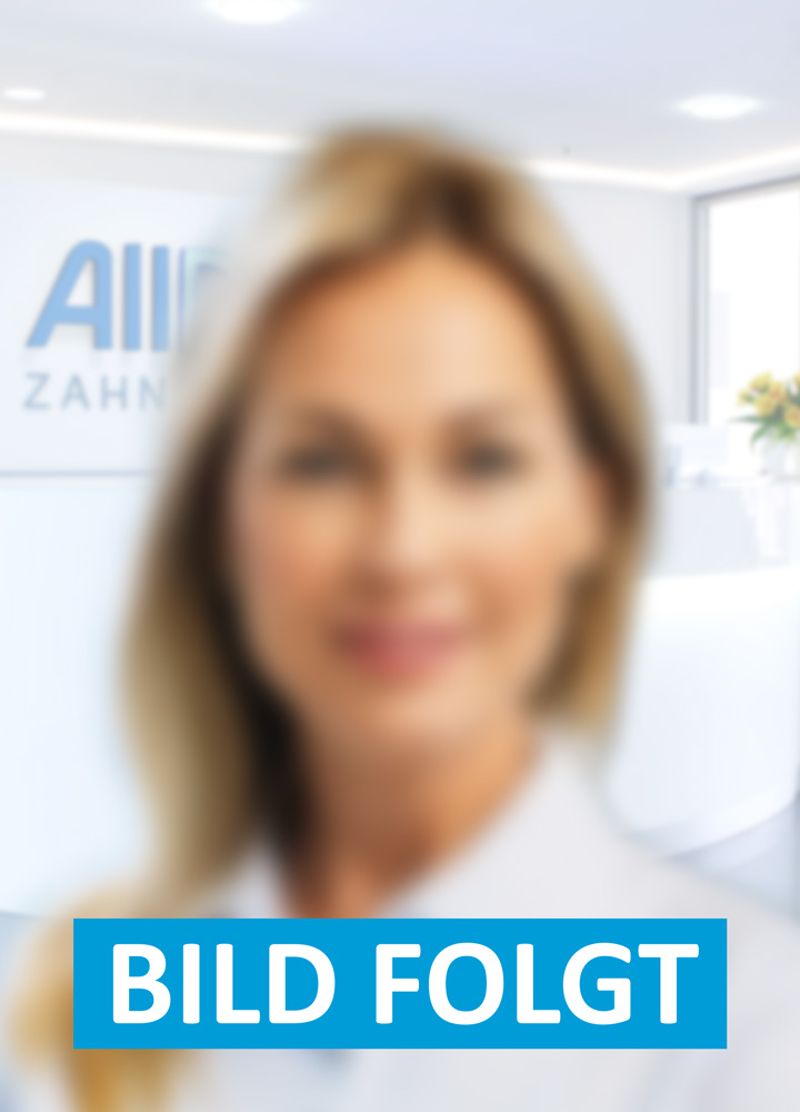 Portrait Platzhalter "Bild folgt" verschwommene blonde Frau